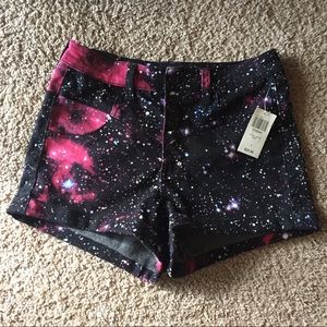 High waisted Galaxy shorts- new with tags